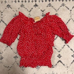 NWT red and white polka dot top from JAYNE